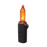 Way to Celebrate Halloween 50-Count Indoor Outdoor Orange Incandescent Mini Lights, with AC Adaptor