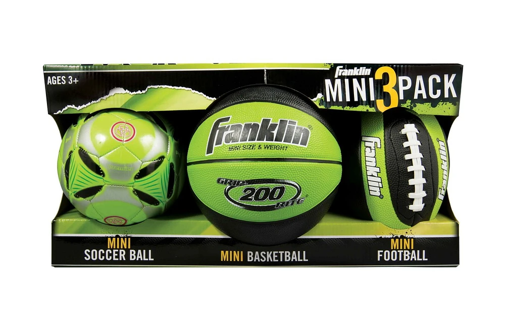 Franklin Sports 3 Pack Mini Ball Set