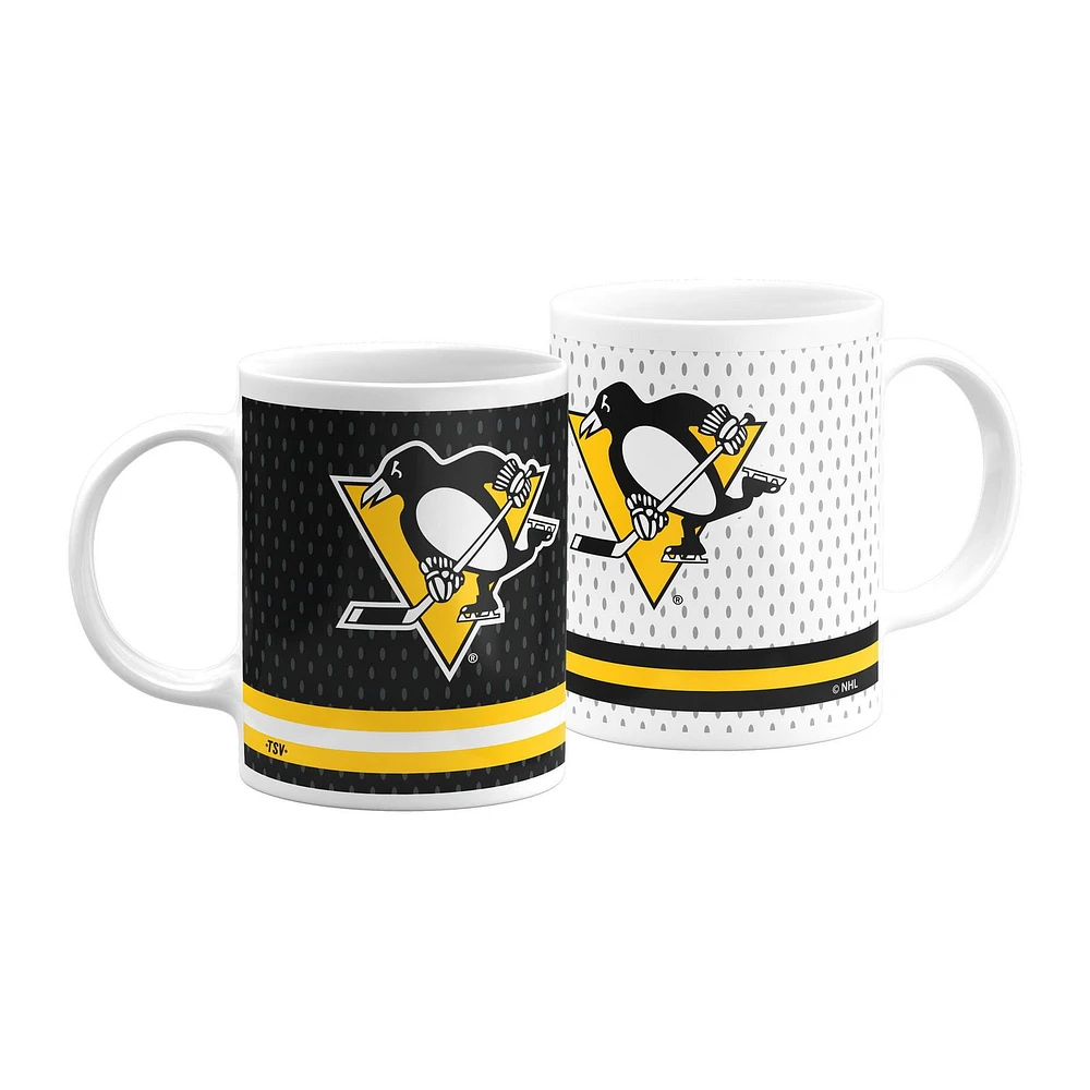 The Sports Vault 2PK Coffee Mug Set Pittsburgh Penguins