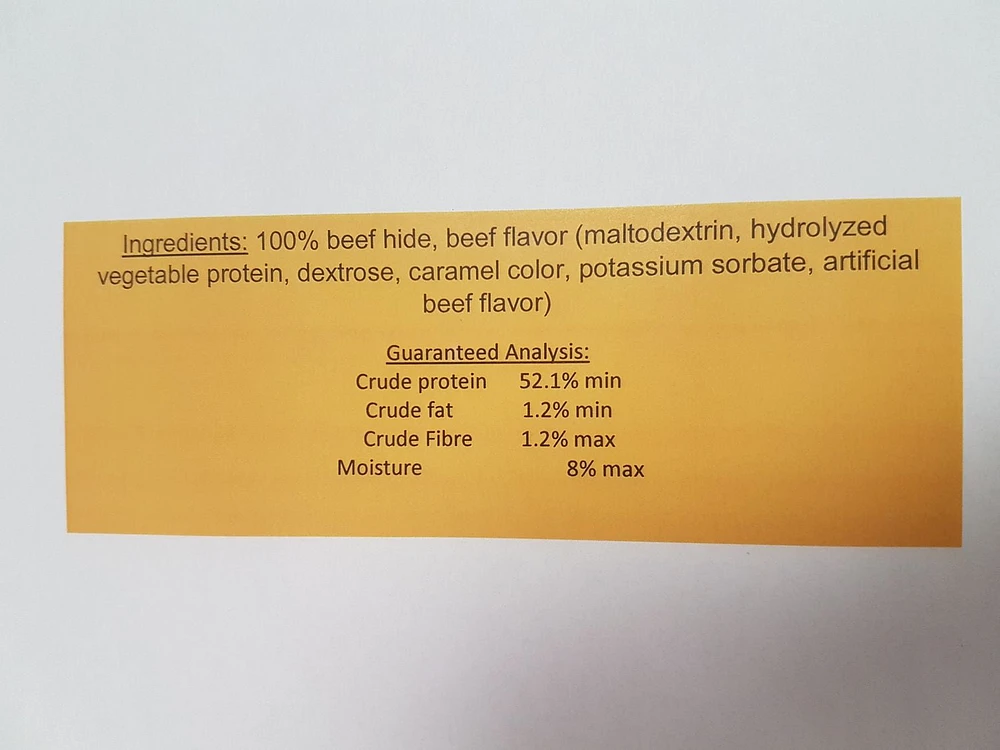 Masters Best Friend Beef Flavuor Rawhide Strips Dog Treats