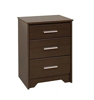 Prepac Coal Harbor Manufactured Wood Tall 3-Drawer Nightstand