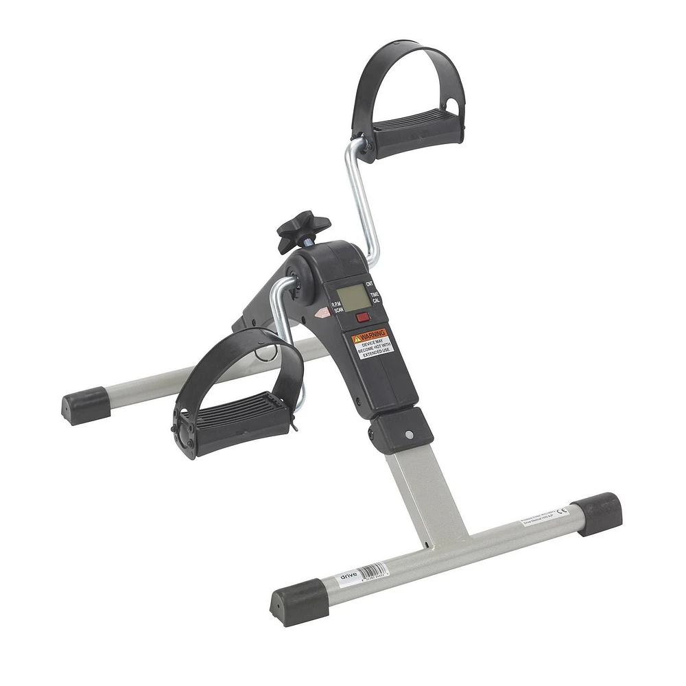 Drive Medical Black Folding Exercise Peddler with Electronic Display