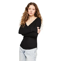 No Boundaries Women's Snap Henley