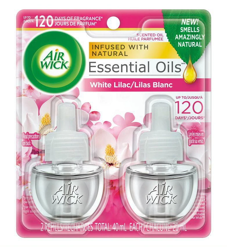 Air Wick Plug-in Air Freshener, Scented Oil Refills, Magnolia & Cherry Blossom, 2 Refills, 2 Refills