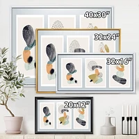 Designart Minimalistic Compostion of Organic Shapes I FLOAT FRAME WALL ART