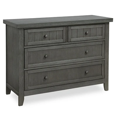 Dream On Me Maple Double Dresser I Kids Bedroom Dresser I Four Drawers Dresser I  Farmhouse Modern, Model #598-WWHITE, 598-WGREY, 598-W, 598-OAKGY