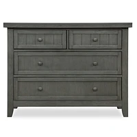 Dream On Me Maple Double Dresser I Kids Bedroom Dresser I Four Drawers Dresser I  Farmhouse Modern, Model #598-WWHITE, 598-WGREY, 598-W, 598-OAKGY