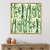 Designart Bamboo Branches In The Forest I FLOAT FRAME WALL ART