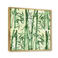 Designart Bamboo Branches In The Forest I FLOAT FRAME WALL ART