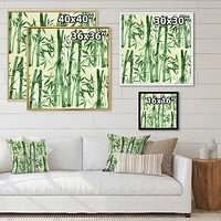 Designart Bamboo Branches In The Forest I FLOAT FRAME WALL ART