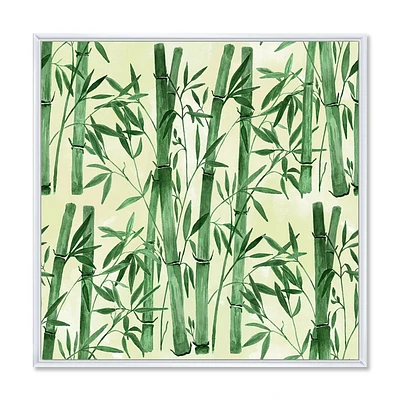 Designart Bamboo Branches In The Forest I FLOAT FRAME WALL ART