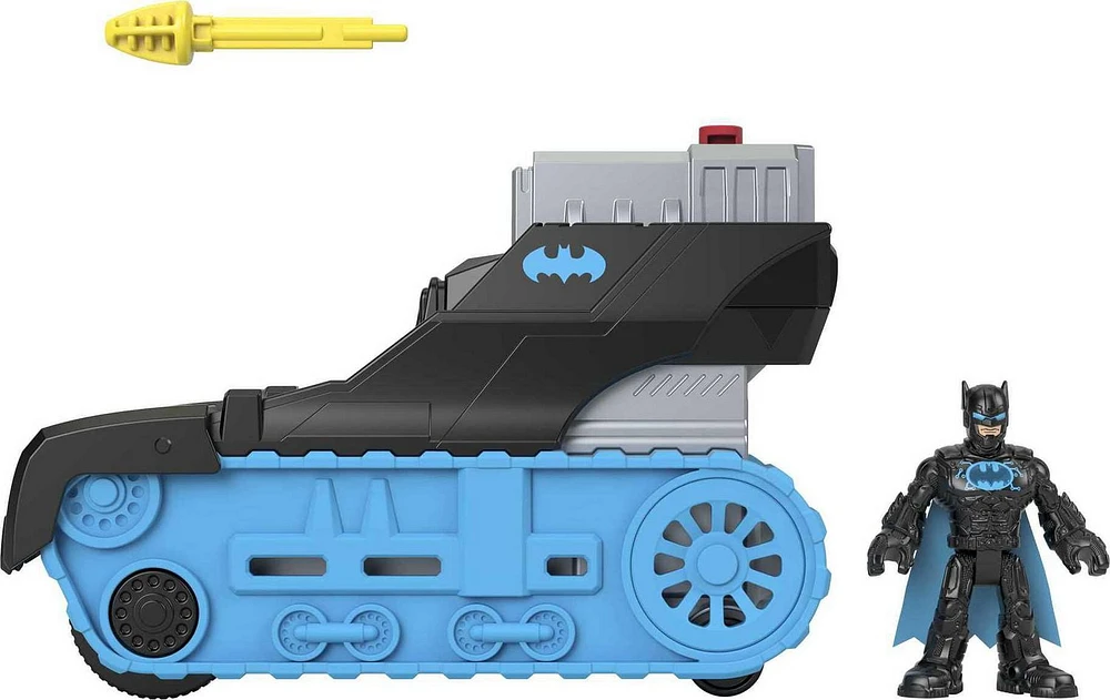 Imaginext DC Super Friends Bat-Tech Tank Vehicle with Lights & Batman Figure Set, 3 Pieces, Ages 3-8