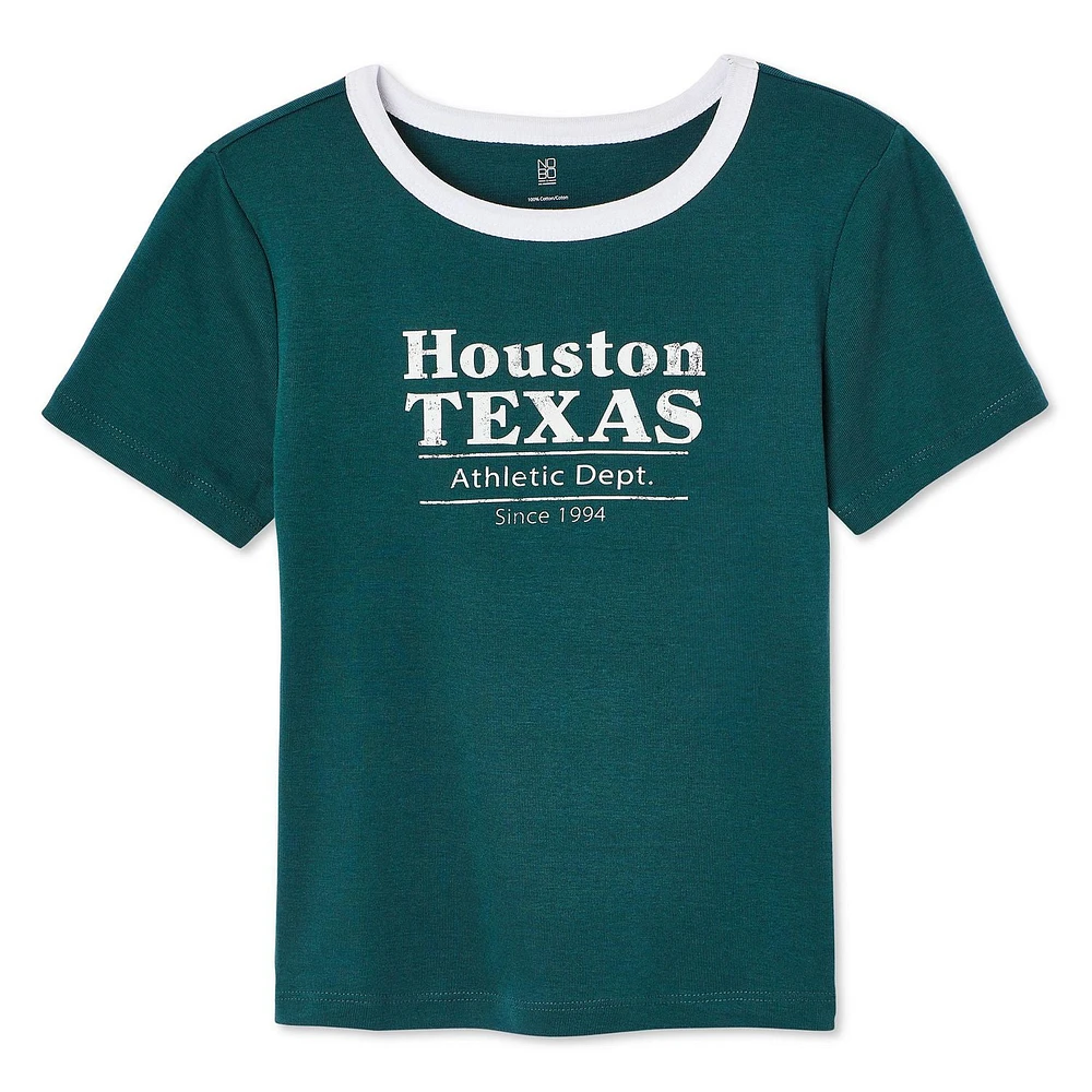 T-shirt bébé à manches courtes No Boundaries pour femmes