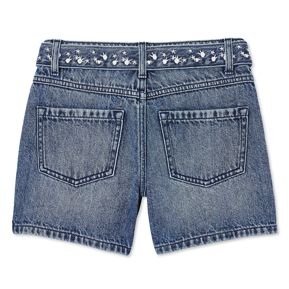 George Girls' Belted Denim Short, Sizes 4-16