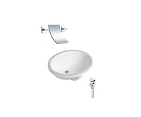 DROP Bath and Kitchen DR091182 Undermount Bathroom Sink Set