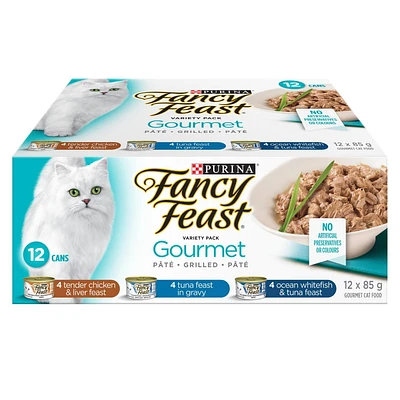 Fancy Feast Gourmet Variety Pack, Wet Cat Food 12 X 85g, 12 X 85g