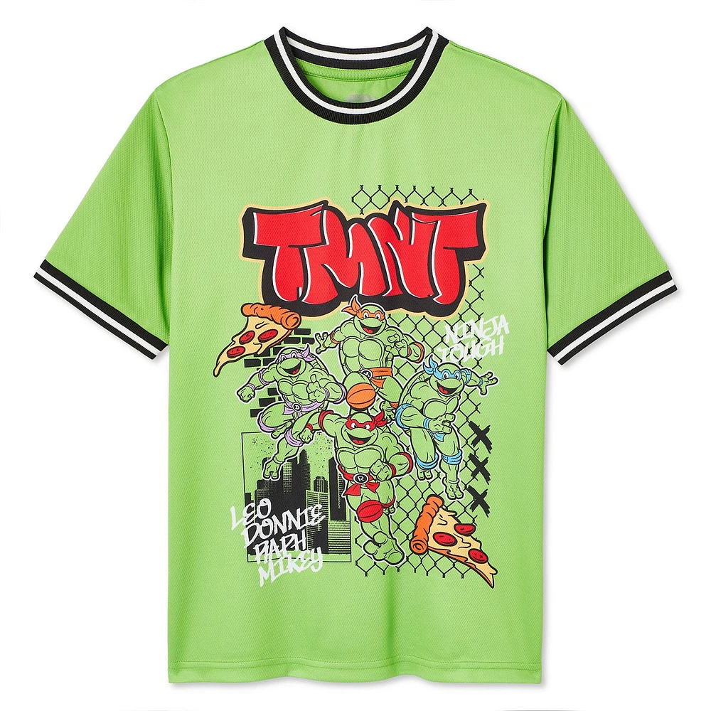 T-shirt à manches courtes Les Tortues ninja pour garçons Tailles TP–TG