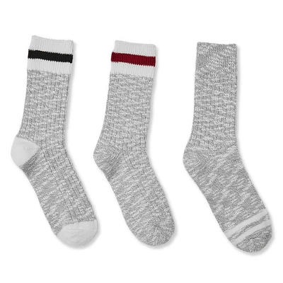 Lot de 3 paires de mi-chaussettes en coton flammé pour bottes George pour femmes