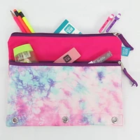 PEN+GEAR 2 ZIPPER COMPARTMENTS PENCIL CASE, PINK, (W x H): 7.75 x 10"