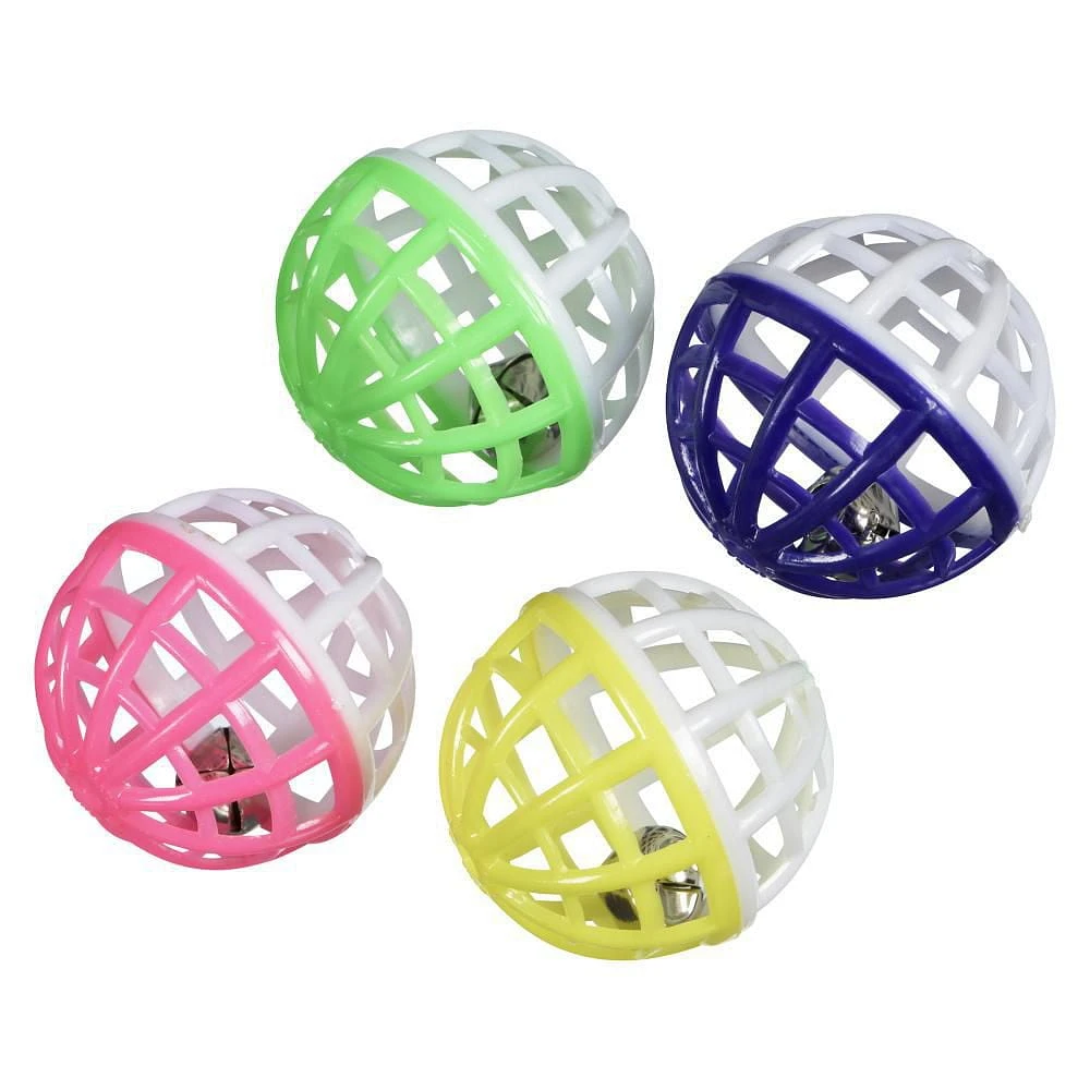 Catit Krazy Rollers Cat Toy - Jingle Balls, 4 pack