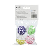 Catit Krazy Rollers Cat Toy - Jingle Balls, 4 pack