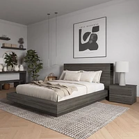 Ensemble de chambre à coucher Marconi 3 pièces avec lit, tête de lit et table de chevet