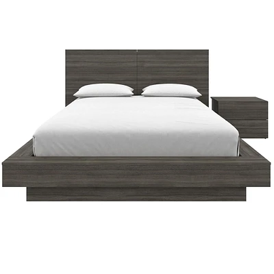 Ensemble de chambre à coucher Marconi 3 pièces avec lit, tête de lit et table de chevet