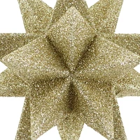 Holiday Time Champagne Gold Glitter Starburst ornament