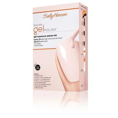 Sally Hansen Salon Gel Polish™ Starter Kit, Salon results in 3 steps, vibrant color, chip-resistant, up to two weeks of beautiful wear, At home gel mani