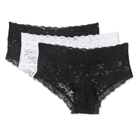 George Women's Lace Hipsters 3-Pack, Sizes S-XL