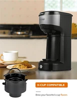 COMMERCIAL CHEF Coffee Machine, K Cup Coffee Maker 13 Ounce Water Tank, Single Serve Coffee Maker and Portable Coffee Maker Single Serve with One Touch Button for Coffee Brewing