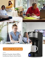 COMMERCIAL CHEF Coffee Machine, K Cup Coffee Maker 13 Ounce Water Tank, Single Serve Coffee Maker and Portable Coffee Maker Single Serve with One Touch Button for Coffee Brewing