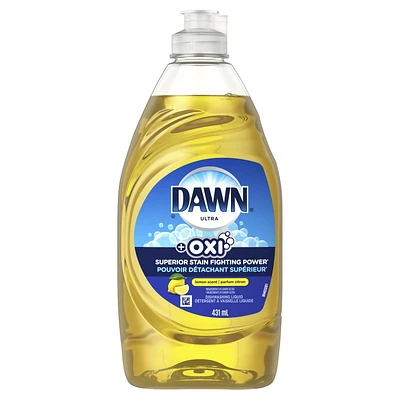 Dawn Ultra Oxi Dish Soap, Dishwashing Liquid, Lemon Scent, 431 ml