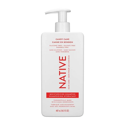 Native Limited Edition Moisturizing Shampoo, Candy Cane, Sulfate Free, Paraben Free, 487 ml, 487ML