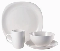 Mainstays 16 Piece Square Dinnerware Set – White