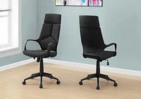 Monarch Specialties Office Chair, Adjustable Height, Swivel, Ergonomic, Armrests, Computer Desk, Work, Metal, Fabric, Black, Contemporary, Modern