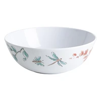 Martha Stewart Dragonfly White 12-Piece Melamine Dinnerware Set