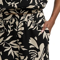 Mexx Women’s Printed Linen Blend Culottes Pant, XS-XXL