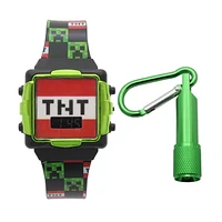 Minecraft Digital Flashing Watch with Flashlight Set