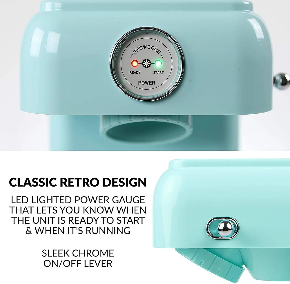 Nostalgia CLSC1AQ Classic Retro Snow Cone Maker, Aqua