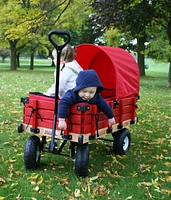 Millside Classic wagon with half canopy and pads