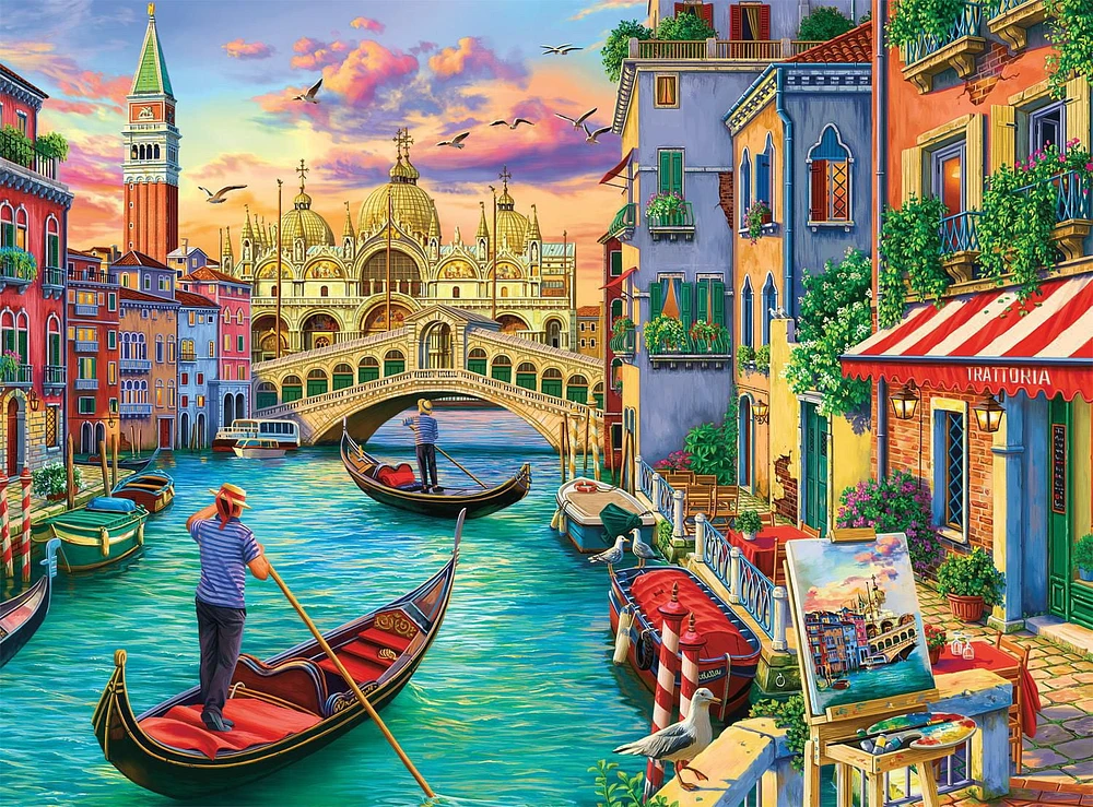 Buffalo Games - Night & Day - Sights of Venice - 1000 Piece Jigsaw Puzzle