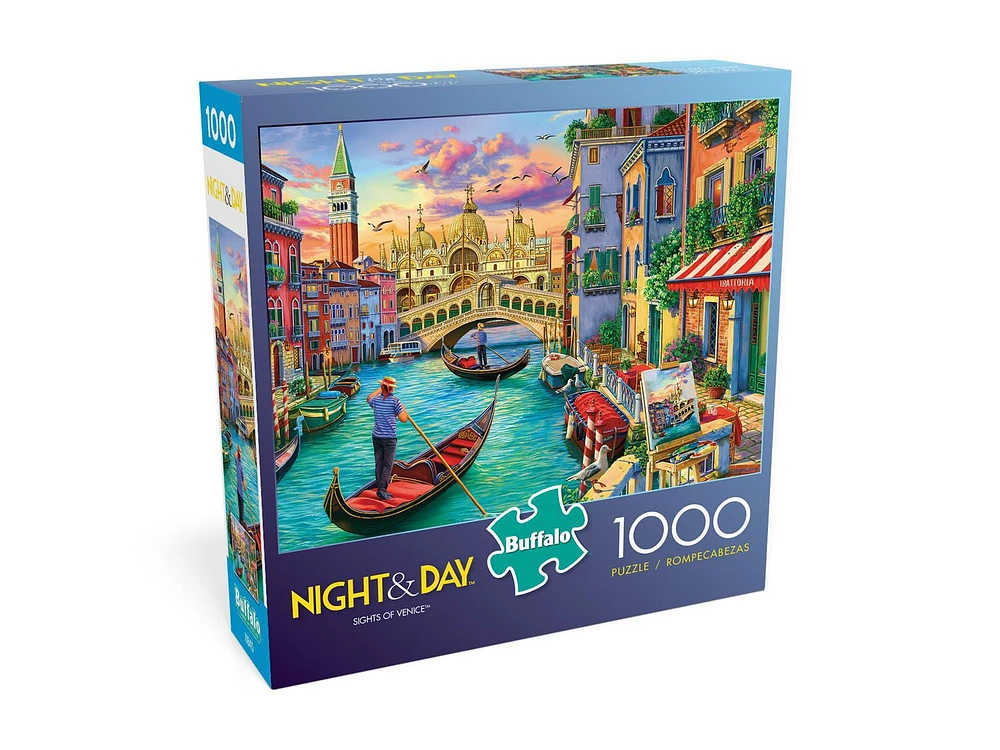 Buffalo Games - Night & Day - Sights of Venice - 1000 Piece Jigsaw Puzzle