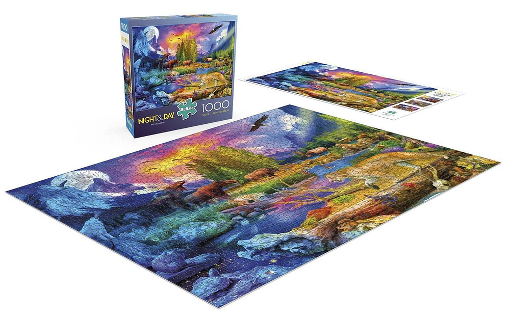 Buffalo Games - Night & Day - The Wild North - 1000 Piece Jigsaw Puzzle