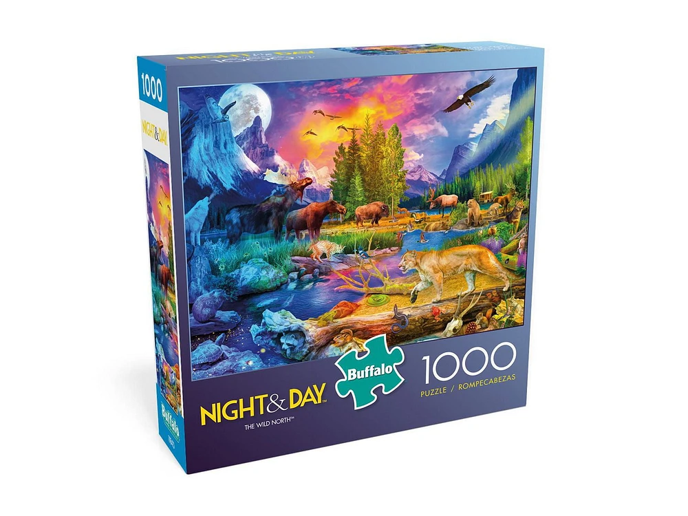 Buffalo Games - Night & Day - The Wild North - 1000 Piece Jigsaw Puzzle