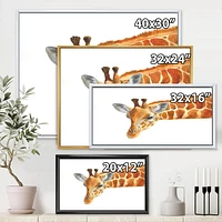 Designart Portrait of A Giraffe IX FLOAT FRAME WALL ART