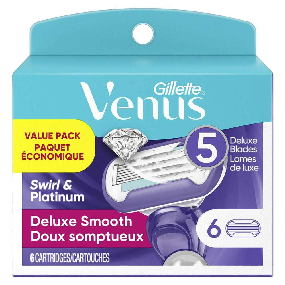 Gillette Venus Deluxe Smooth Swirl Women's Razor Blade Refills