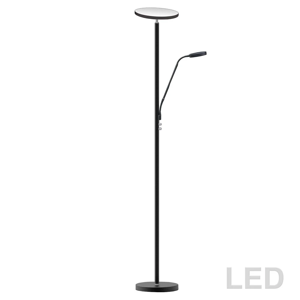 Dainolite 801LEDF-SB Satin Black Floor Lamp