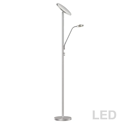 Dainolite 801LEDF-SN Satin Chrome Floor Lamp