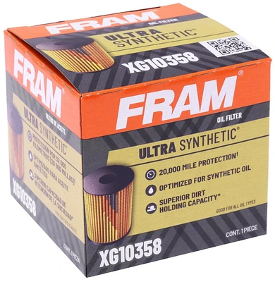 FRAM XG Oil Filter XG10358. 32,000 KM Change Interval, FRAM Ultra Oil Filter XG10358